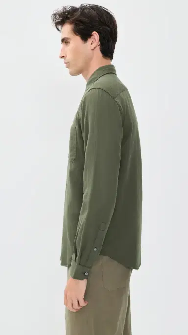 Closed Basic Shirt Dark Olive Green XL | Thumbnail 4