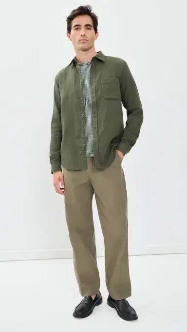 Closed Basic Shirt Dark Olive Green XL | Thumbnail 5