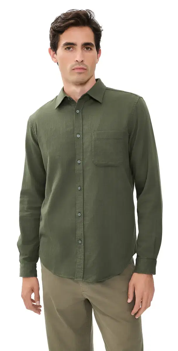 Basic Shirt Dark Olive Green