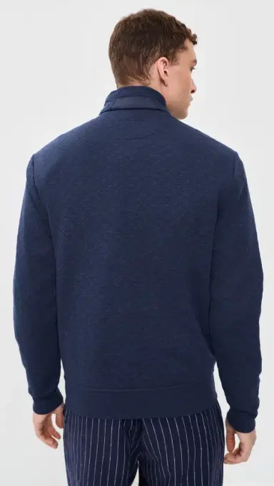 RLX Ralph Lauren Quilted Double Knit Quarter Zip Spring Navy Heather M | Thumbnail 3 RLX Ralph Lauren Quilted Double Knit Quarter Zip Spring Navy Heather M | Thumbnail 3