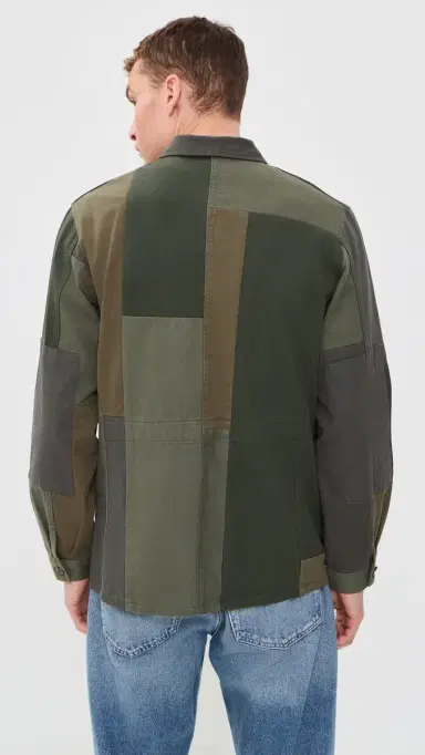 UNIVERSAL WORKS W Patchwork Twill Fatigue Jacket Olive | Thumbnail 3