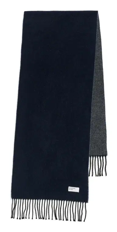 UNIVERSAL WORKS Double Sided Scarf Navy/Mid Grey One Size | Thumbnail 1