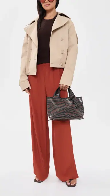 3.1 Phillip Lim Tiger Print Canvas Mini Market Tote Sierra Multi One Size | Thumbnail 3