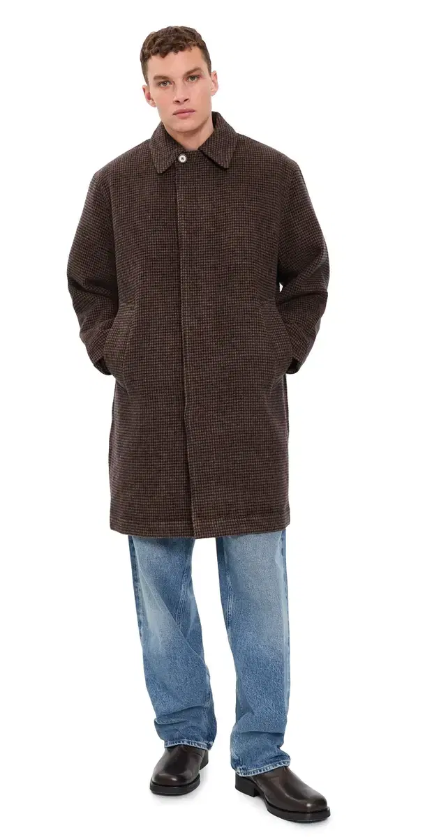 tan Coat Navy/Brown