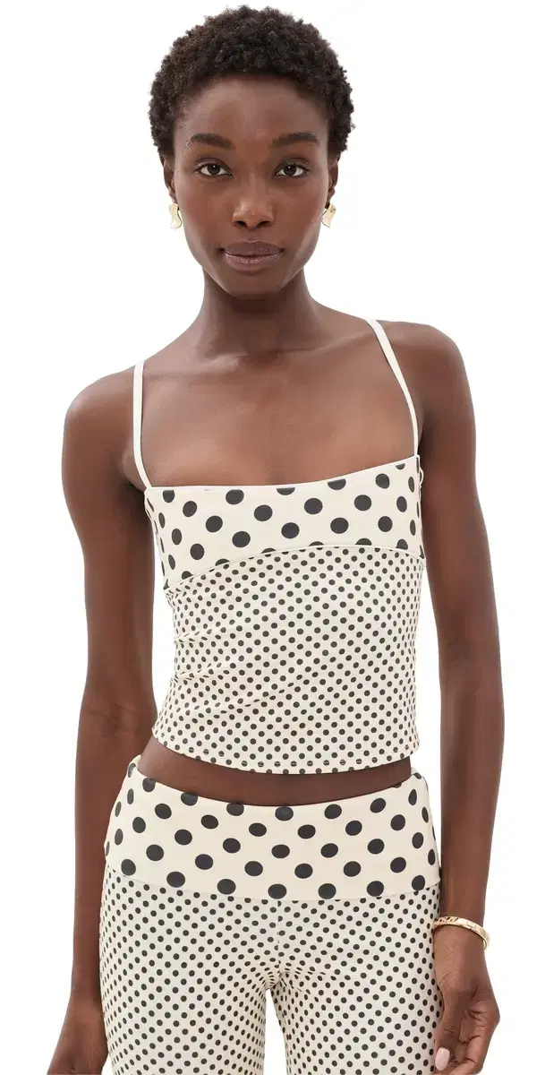 Miaou tella Tank Black/Nude Polka Dot