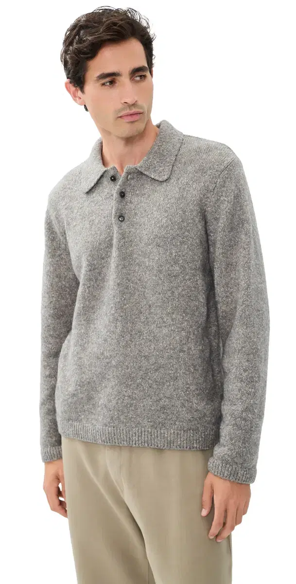 Polo Sweater Dark Grey elange
