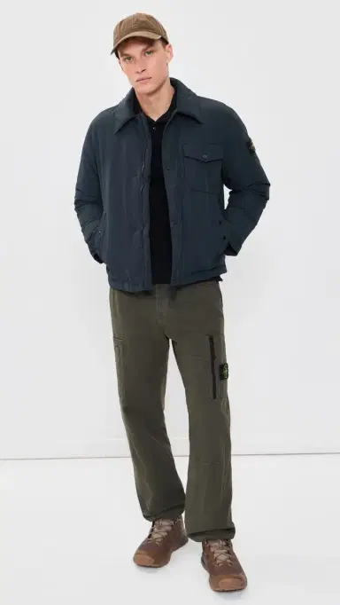 Stone Island Down Coach Jacket Navy Blue | Thumbnail 5