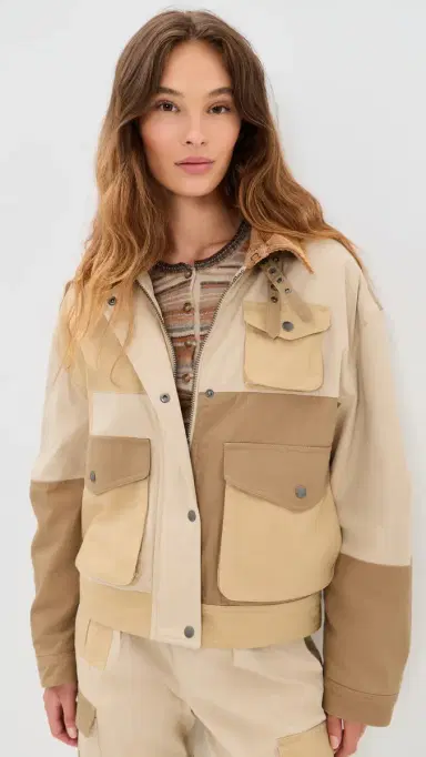 ISABEL MARANT ÉTOILE Risla Bomber Jacket Beige | Thumbnail 2