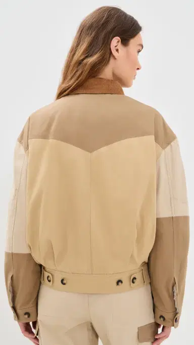 ISABEL MARANT ÉTOILE Risla Bomber Jacket Beige | Thumbnail 3