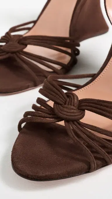 Aquazzura Serenity Suede Wedges 95mm Espresso 37 | Thumbnail 6