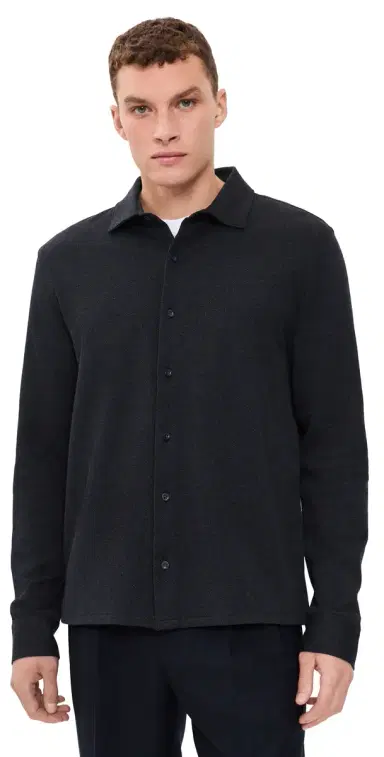 Vince Herringbone Button Down Coastal/Azure | Thumbnail 1