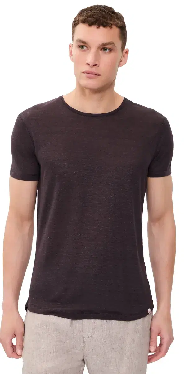 Orlebar Brown inen Tee Espresso