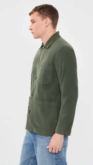 UNIVERSAL WORKS Bakers Fine Cord Jacket Olive | Thumbnail 4 UNIVERSAL WORKS Bakers Fine Cord Jacket Olive | Thumbnail 4