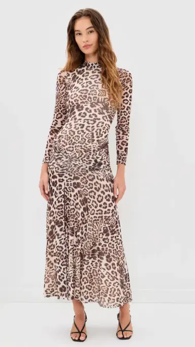 Bardot ea Printed Mesh Dress eopard | Thumbnail 2 Bardot ea Printed Mesh Dress eopard | Thumbnail 2