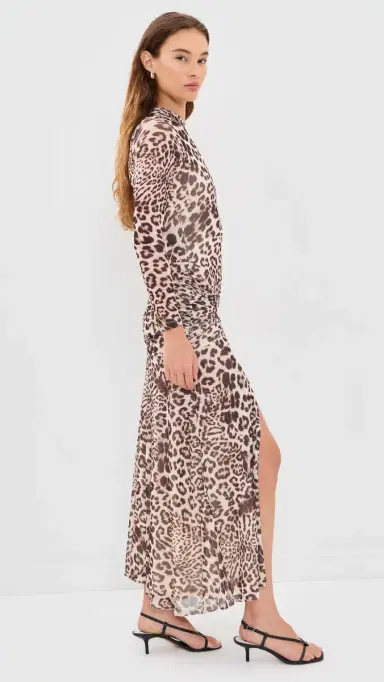 Bardot ea Printed Mesh Dress eopard | Thumbnail 4 Bardot ea Printed Mesh Dress eopard | Thumbnail 4