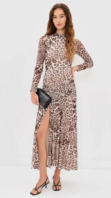 Bardot ea Printed Mesh Dress eopard | Thumbnail 5 Bardot ea Printed Mesh Dress eopard | Thumbnail 5
