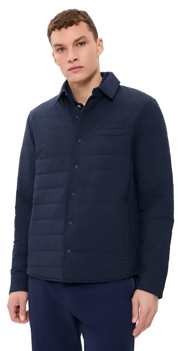 Tech Stretch Shirt Jacket Refined Navy