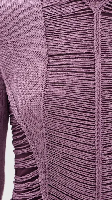 The Attico Fringe Mini Dress Dark Purple | Thumbnail 6