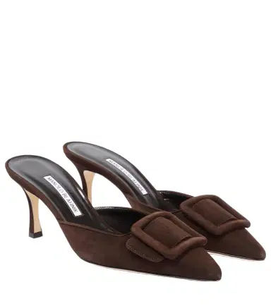 Manolo Blahnik Maysale 70 suede mules | Thumbnail 1