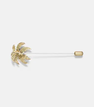 Yvonne Léon Yvonne Léon Palmier 9kt gold brooch with tsavorites and diamonds | Thumbnail 2