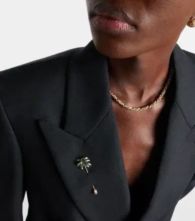 Yvonne Léon Yvonne Léon Palmier 9kt gold brooch with tsavorites and diamonds | Thumbnail 5