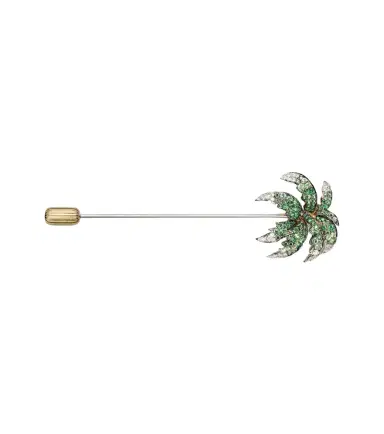 Yvonne Léon Yvonne Léon Palmier 9kt gold brooch with tsavorites and diamonds | Thumbnail 1