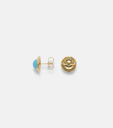 Octavia Elizabeth Coral Beach 18kt gold earrings with turquoises | Thumbnail 4