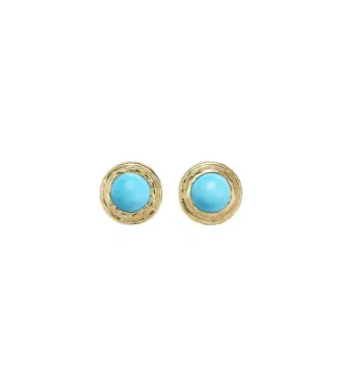 Octavia Elizabeth Coral Beach 18kt gold earrings with turquoises | Thumbnail 1