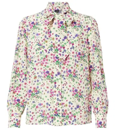 Gucci Floral tie-neck silk shirt | Thumbnail 1 Gucci Floral tie-neck silk shirt | Thumbnail 1