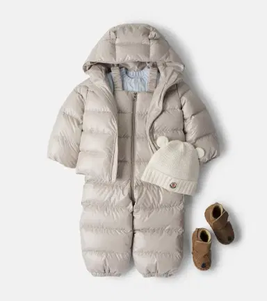 Moncler Enfant Baby quilted down hoodie and overalls set | Thumbnail 5 Moncler Enfant Baby quilted down hoodie and overalls set | Thumbnail 5