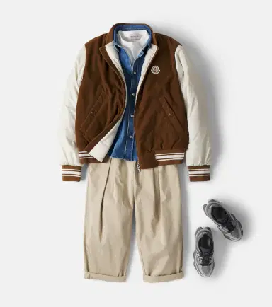 Moncler Enfant Gumond corduroy down jacket | Thumbnail 4