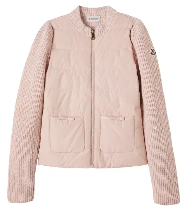 Moncler Enfant Tricot down-paneled wool and cashmere jacket