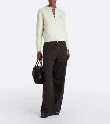 Moncler Embroidered wool and cashmere cardigan | Thumbnail 3