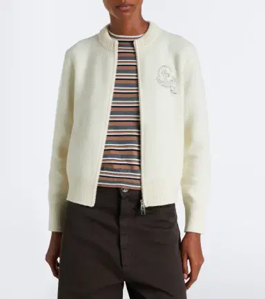 Moncler Embroidered wool and cashmere cardigan | Thumbnail 5