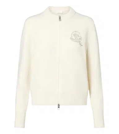 Moncler Embroidered wool and cashmere cardigan | Thumbnail 1