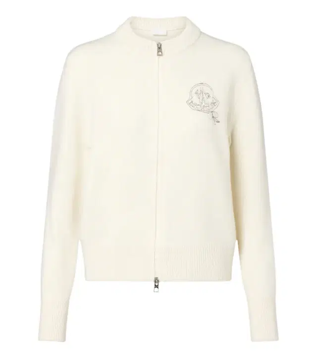 Moncler Embroidered wool and cashmere cardigan