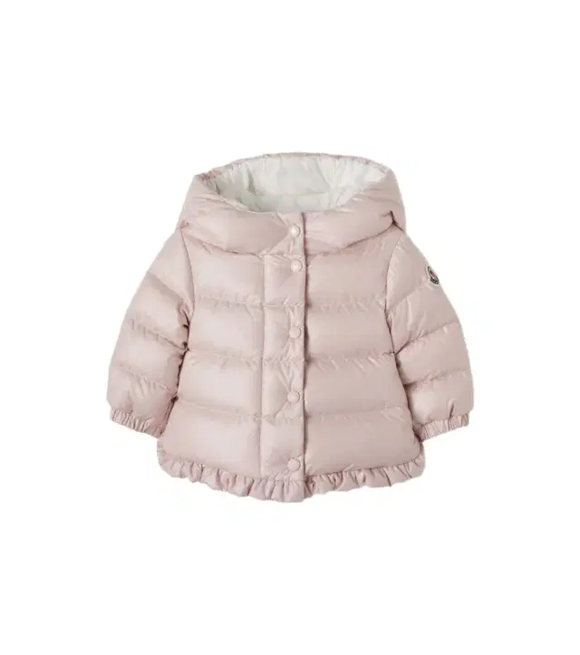 Moncler Enfant Baby hooded ruffled down jacket