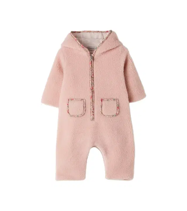 Moncler Enfant Baby hooded teddy onesie