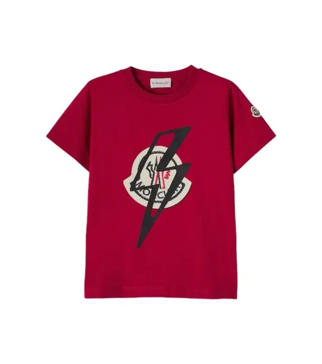 Moncler Enfant Logo cotton jersey T-shirt