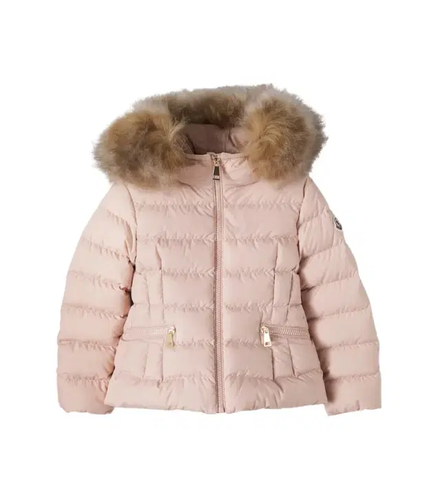 Moncler Enfant Boedette shearling-trimmed hooded down jacket