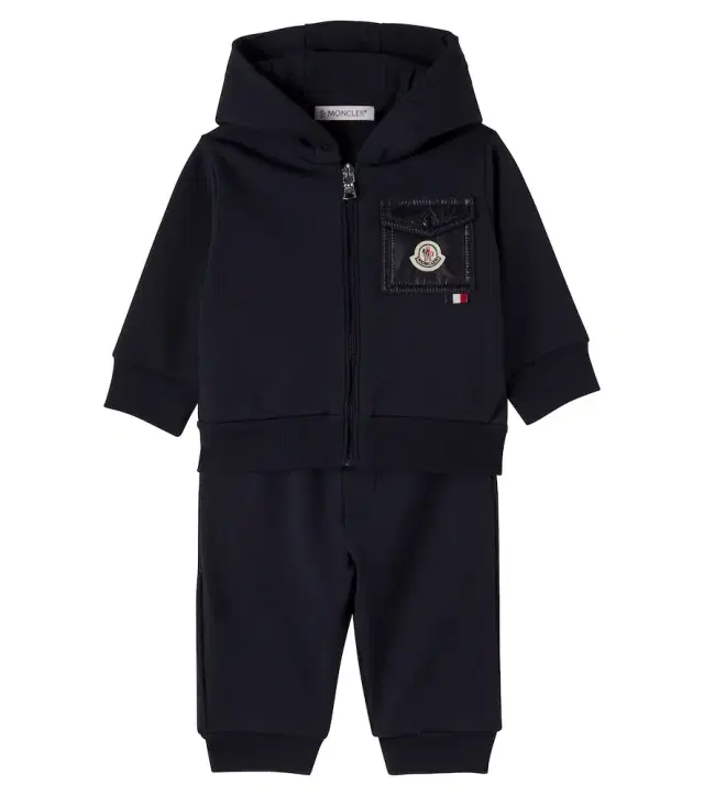 Moncler Enfant Baby cotton-blend hoodie and sweatpants set