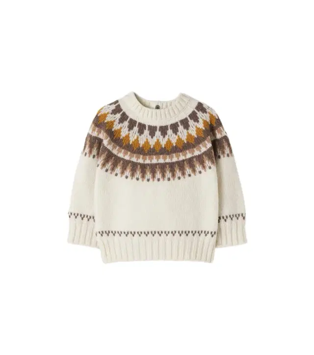 Moncler Enfant Baby jacquard wool and cashmere sweater