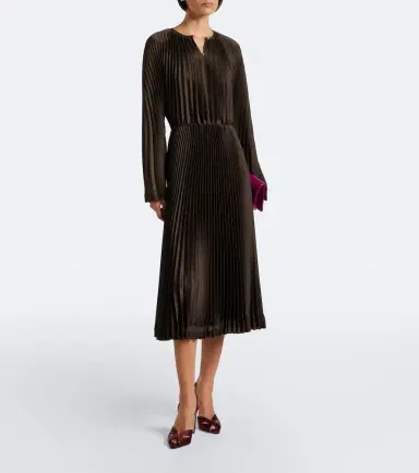 Vince Pleated midi dress | Thumbnail 5