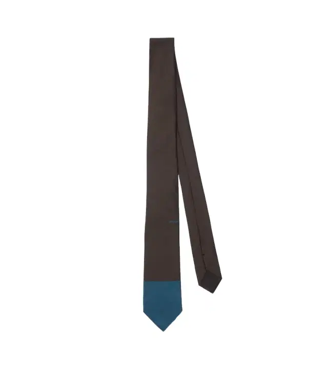 Prada Logo silk tie