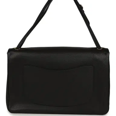 Chanel Chanel Maxi "Souplissimo" Large Flap Bag Black Grained Calfskin Gold Hardware | Thumbnail 5
