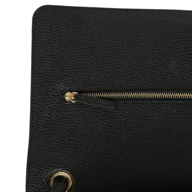 Chanel Chanel Maxi "Souplissimo" Large Flap Bag Black Grained Calfskin Gold Hardware | Thumbnail 8