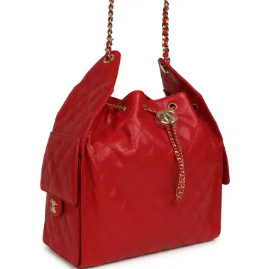 Chanel Chanel Medium 25 Hobo Bag Dark Red Caviar Gold Hardware | Thumbnail 2