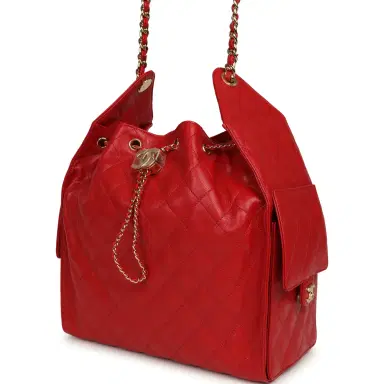 Chanel Chanel Medium 25 Hobo Bag Dark Red Caviar Gold Hardware | Thumbnail 5