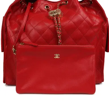 Chanel Chanel Medium 25 Hobo Bag Dark Red Caviar Gold Hardware | Thumbnail 8