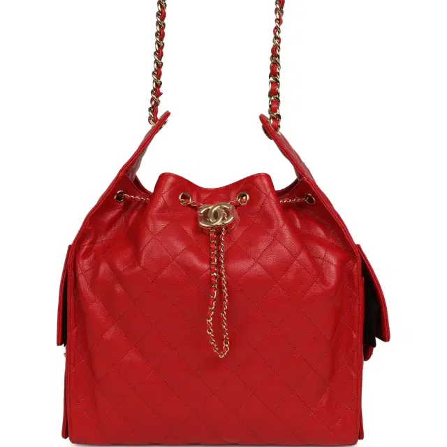 Chanel Medium 25 Hobo Bag Dark Red Caviar Gold Hardware